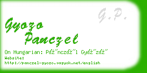 gyozo panczel business card
